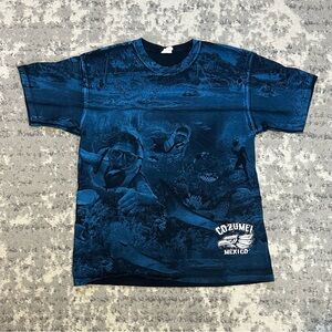 Y2ak Cozumel Mexico AOP Scuba Diving Beach Graphic Tee